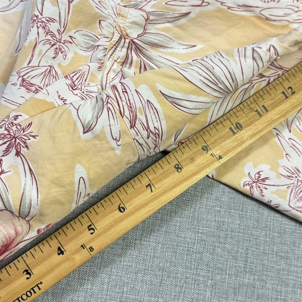 Tommy Bahama Swim Trunks Shorts Mens XL Beige Floral Lined Drawstring‎ Pockets